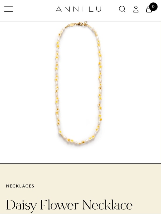 Anni Lu Jewelry - Anni Lu 18K Gold Plated Daisy Flower Necklace - White & Yellow